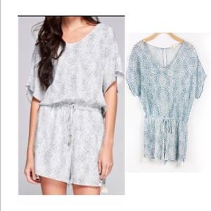 Love Stitch romper tussles blue shirt sleeve
